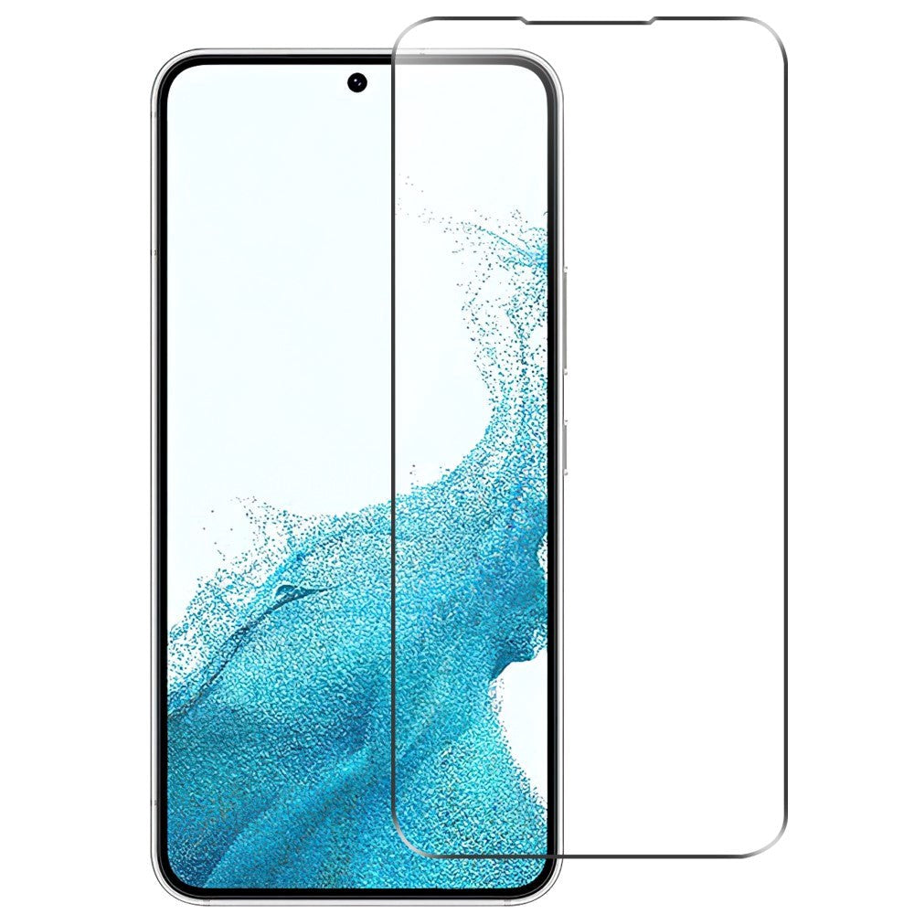 Samsung Galaxy A54 (5G) Herdet Glass Skjermbeskytter - Case Friendly - Gjennomsiktig m. Svart Kant