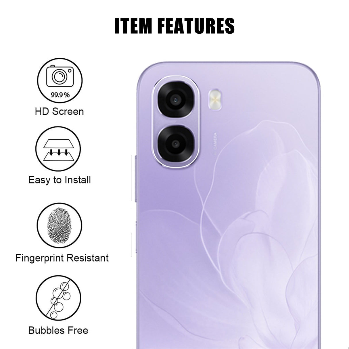 OPPO A6x Kameralinsebeskyttelsesglass - Gjennomsiktig