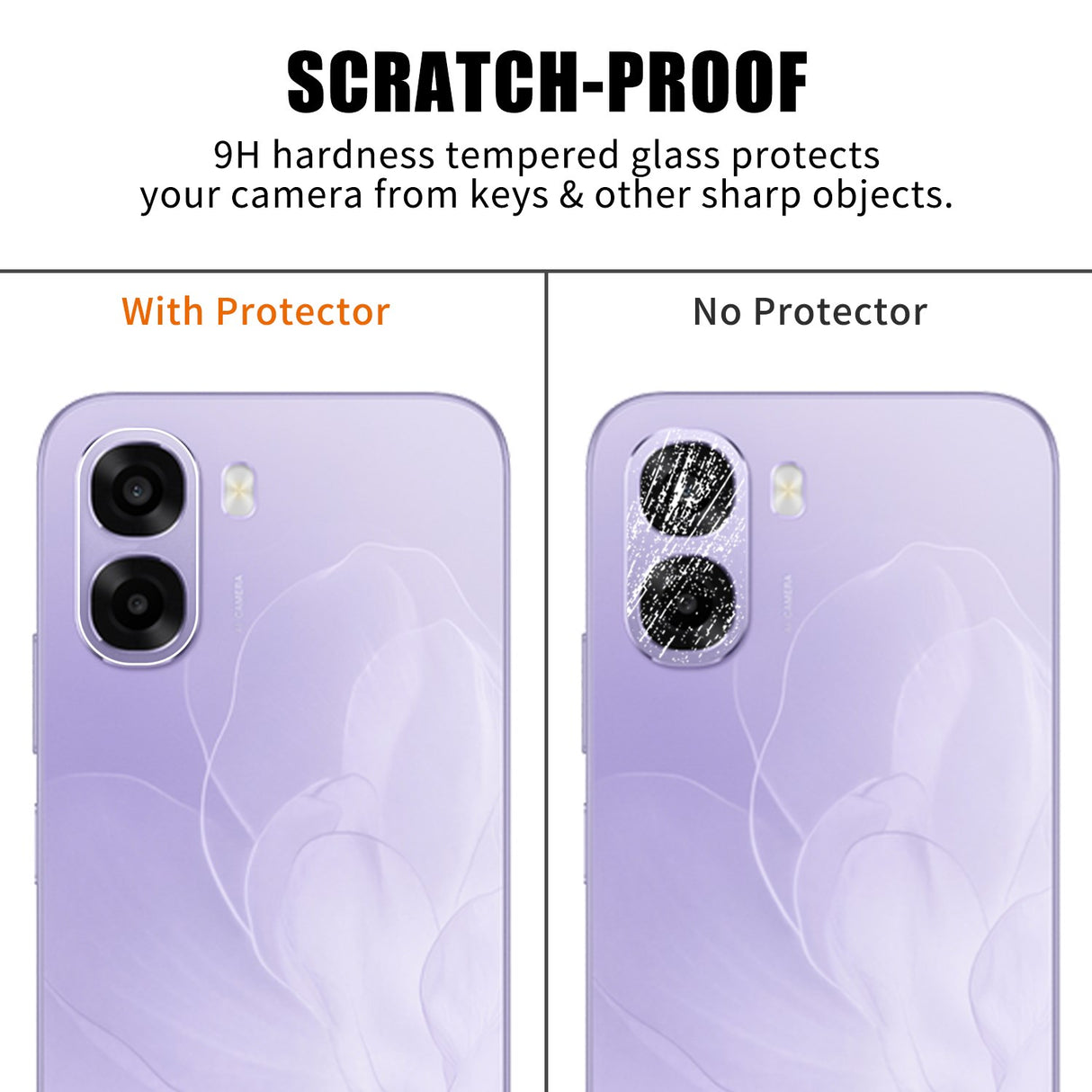 OPPO A6x Kameralinsebeskyttelsesglass - Gjennomsiktig