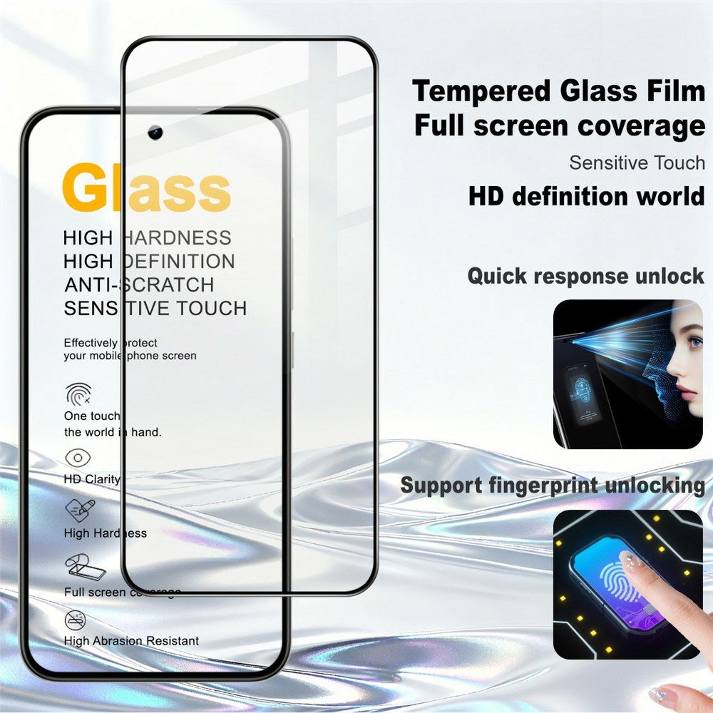 Realme 16 IMAK Skjermbeskytter i Herdet Glass - Gjennomsiktig / Svart Kant