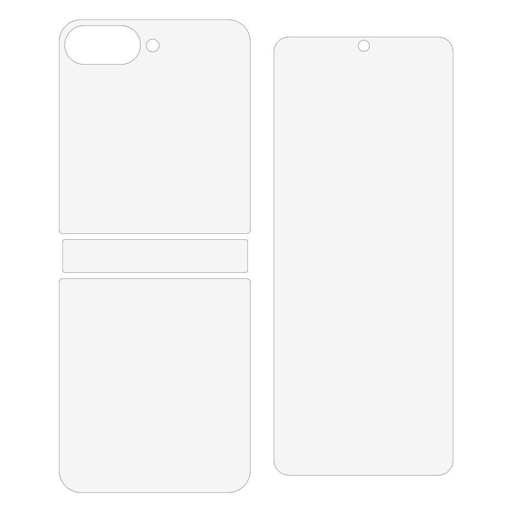 Samsung Galaxy Z Flip8 Skjermbeskytter Sett med 4 - Gjennomsiktig