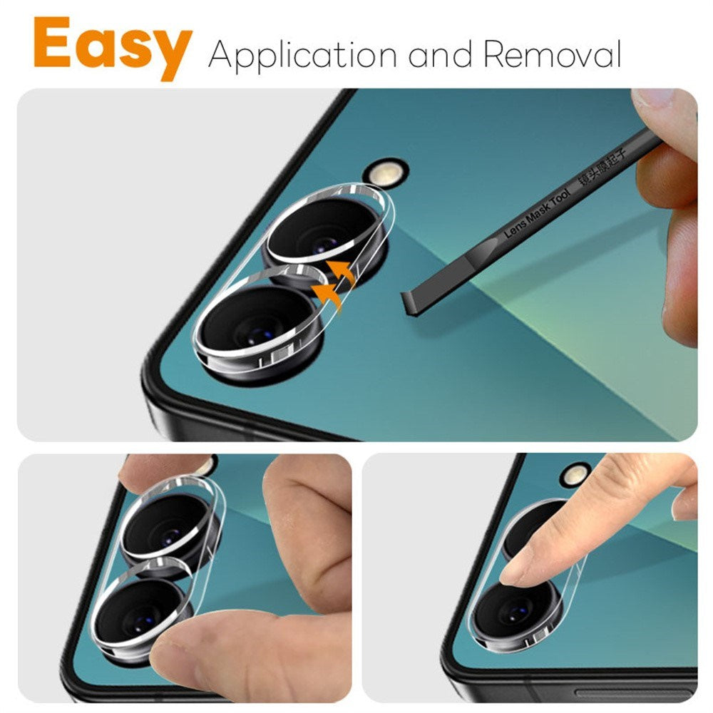 Samsung Galaxy Z Flip8 NORTHJO Herdet Kameralinseglass - 2 stk. - Gjennomsiktig