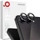 Samsung Galaxy Z Flip8 NORTHJO Kameralinsebeskyttelse - Metall & Glass - Svart
