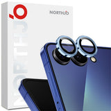 Samsung Galaxy Z Flip8 NORTHJO Kameralinsebeskyttelse - Metall & Glass - Blå