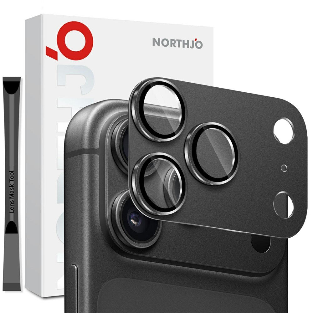 iPhone 18 Pro Max NORTHJO Kameralinsebeskytter – Svart
