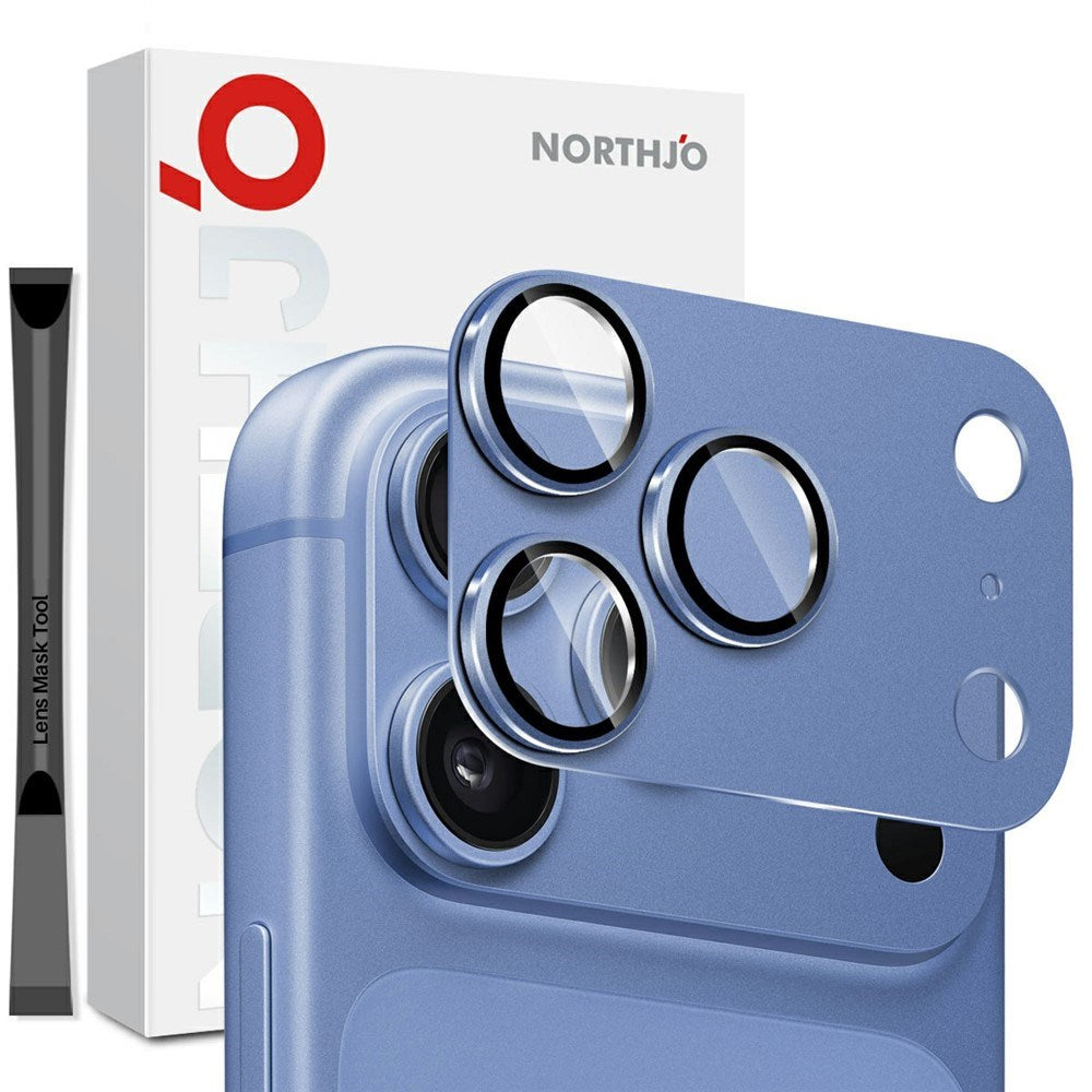 iPhone 18 Pro Max NORTHJO Kameralinsebeskytter – Blå