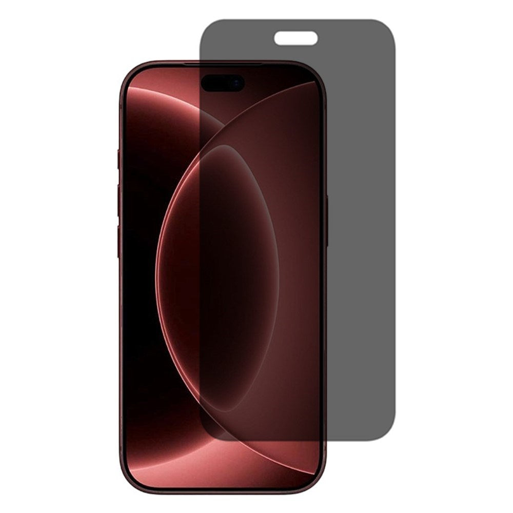 iPhone 18 Pro Max Skjermbeskyttelse i Herdet Glass med Full Dekning - Privacy Funksjon - Gjennomsiktig