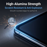 iPhone Fold Skjermbeskytter i Aluminium-Silicon Glass - Privacy Funksjon - Gjennomsiktig / Svart Kant
