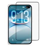 iPhone Fold Skjermbeskytter i Herdet Glass - Gjennomsiktig / Svart Kant