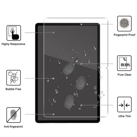 Samsung Galaxy Tab S12+ (Plus) WANLONFENG Herdet 2.5D-Glass - Skjermbeskyttelse - Gjennomsigdig