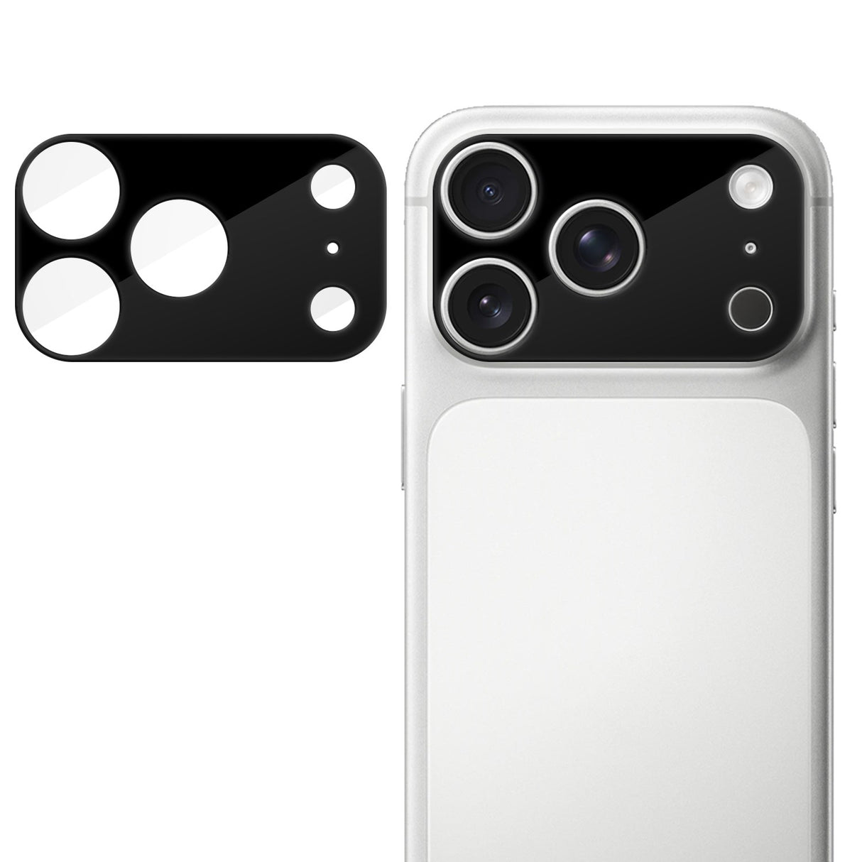 iPhone 18 Pro Herdet Kameralinse Beskyttende Glass - Svart