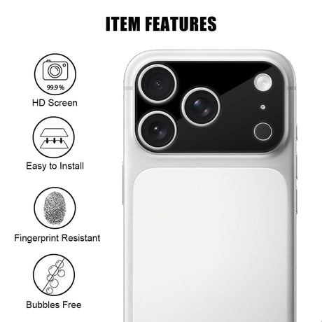 iPhone 18 Pro Herdet Kameralinse Beskyttende Glass - Svart