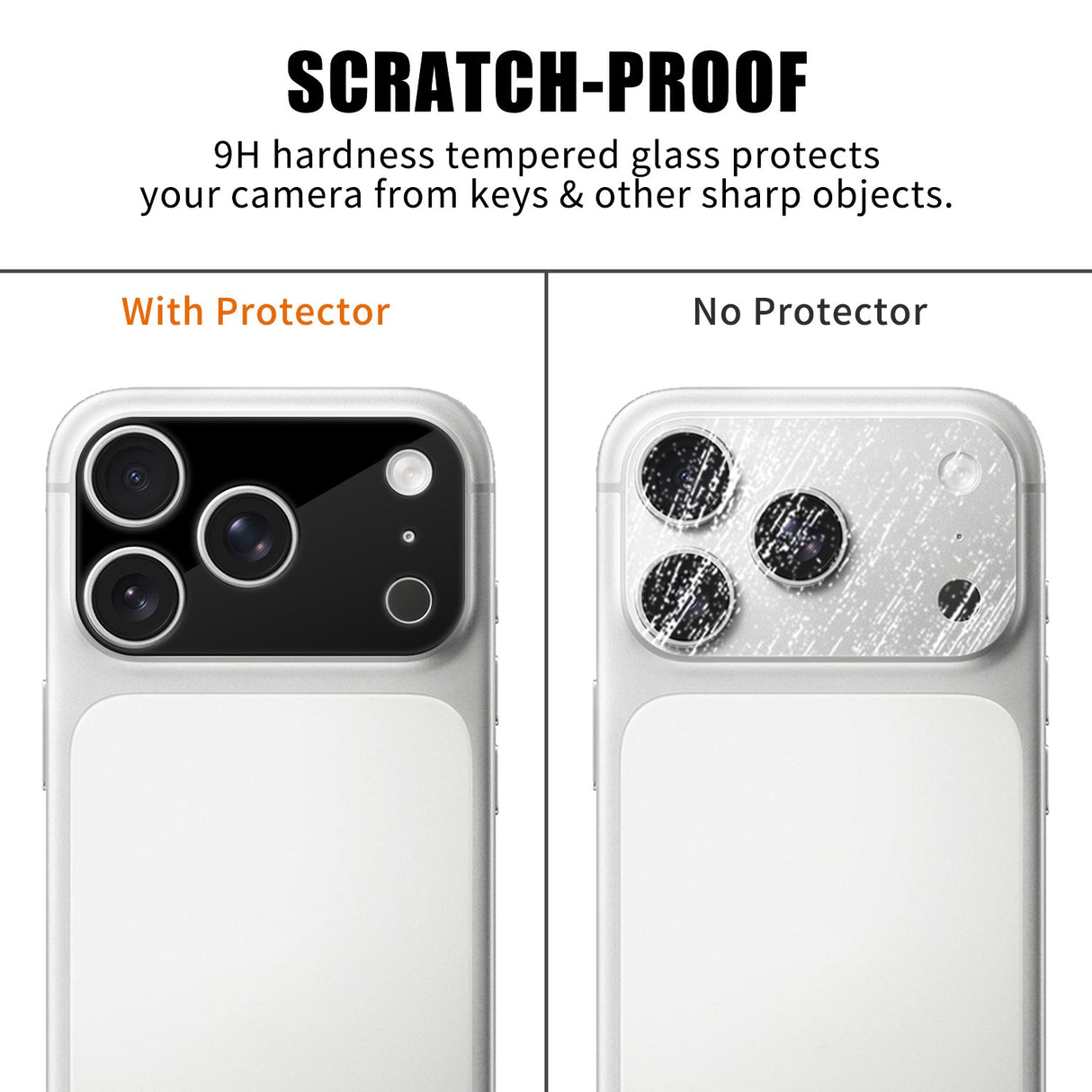 iPhone 18 Pro Herdet Kameralinse Beskyttende Glass - Svart