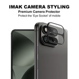 Google Pixel 11 Pro Fold IMAK Kamerabeskyttelsesglass med Metallkant - Gjennomsiktig / Svart Kant