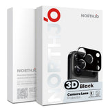iPhone Fold NORTHJO Herdet Kameralinse Glass - Svart