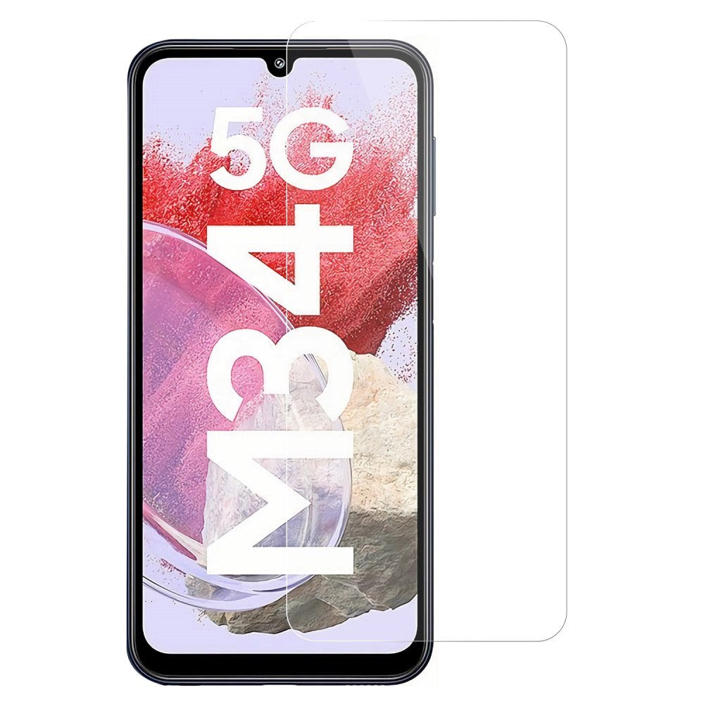 Samsung Galaxy M34 (5G) / F34 (5G) Skjermbeskytter i Herdet Glass - Case Friendly - Gjennomsiktig