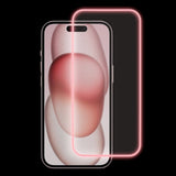 iPhone 15 Plus Skjermbeskytter i Glass - Lysende Pink Kant