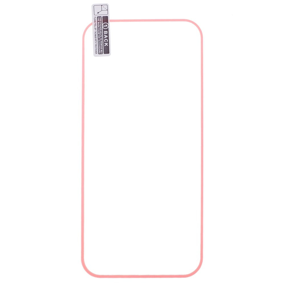 iPhone 15 Plus Skjermbeskytter i Glass - Lysende Pink Kant