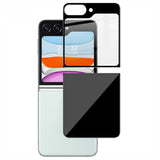 IMAK Samsung Galaxy Z Flip5 (5G) Full Fit Herdet Skjermbeskyttelsesglass - Gjennomsiktig / Svart