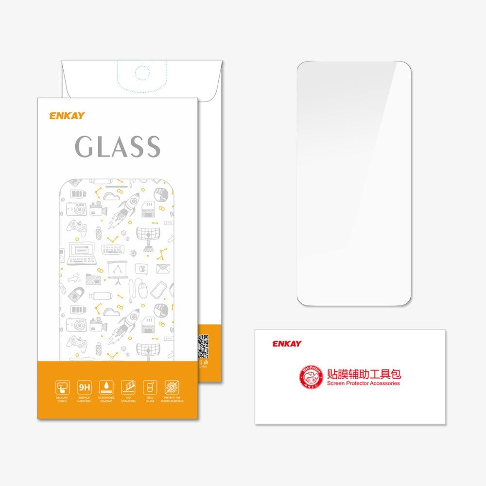 Oppo A2 (5G) ENKAY Herdet Beskyttelsesglass - Case Friendly - Gjennomsiktig