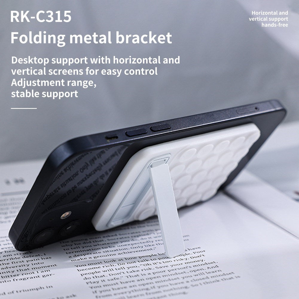 Magnetisk Silikon Sugekopp m. Kickstand - Rosa