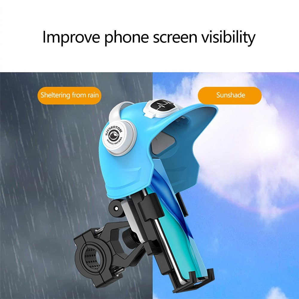 Mobilholder til Motorsykkel / Sykkel m. Hjelm - Blå