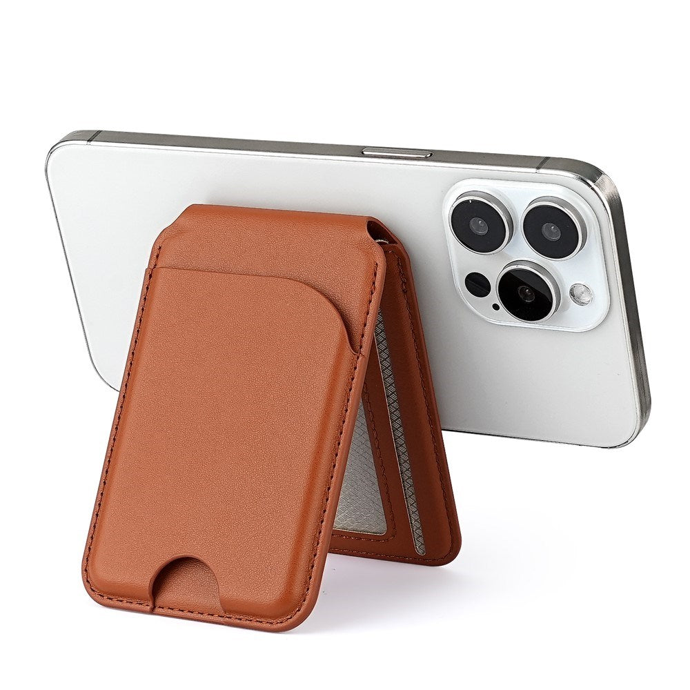 EIDERWOOD Magnetisk Kortholder for 3 Kort med Stativfunksjon - MagSafe Kompatibel - Blå