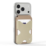 DUX DUCIS Magnetisk Kortholder for 5 Kort med Stativfunksjon - MagSafe Kompatibel - Beige