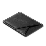 Skinn Back Card Holder Stick-on - Svart