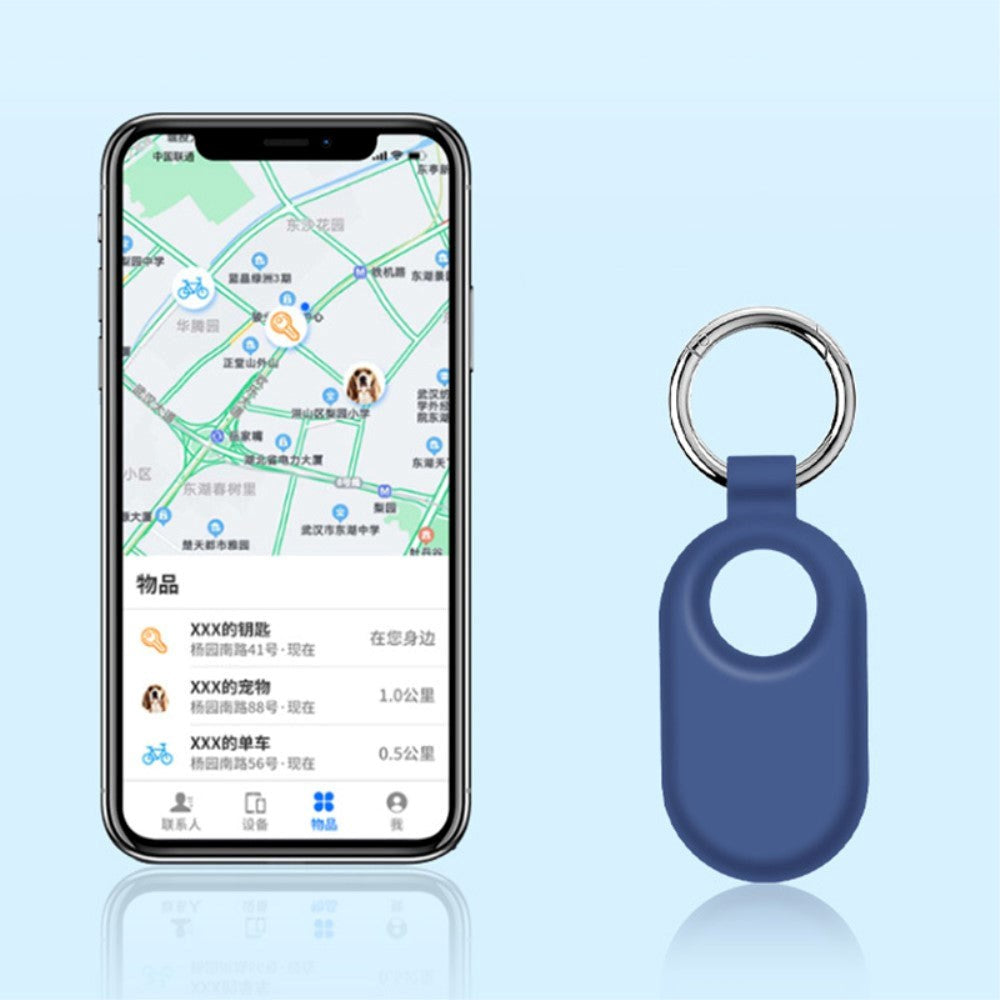 SmartTag 2 Samsung Galaxy Silikondeksel m. Nøkkelring - Mørke Blå