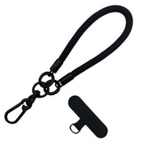 Flettet Polyester Håndleddsstropp - inkl. Innleggsplate - 30cm - Gul / Svart