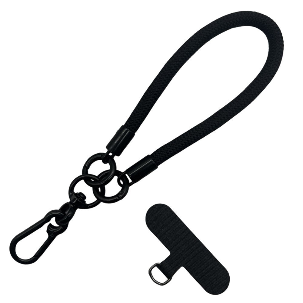 Flettet Polyester Håndleddsstropp - inkl. Innleggsplate - 30cm - Flerfarget