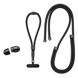 3-i-1 Nylonstropp til Mobil - 150cm / 50cm - Svart