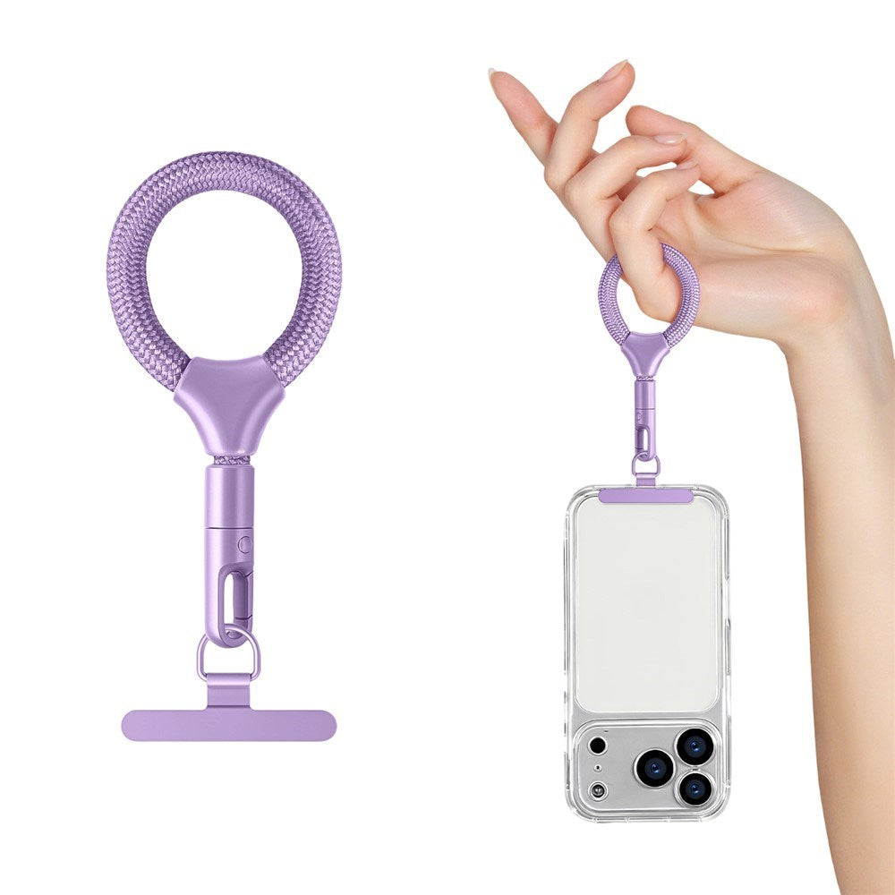 Polyester Fingerstropp til Mobil - 10cm - Lys Lilla