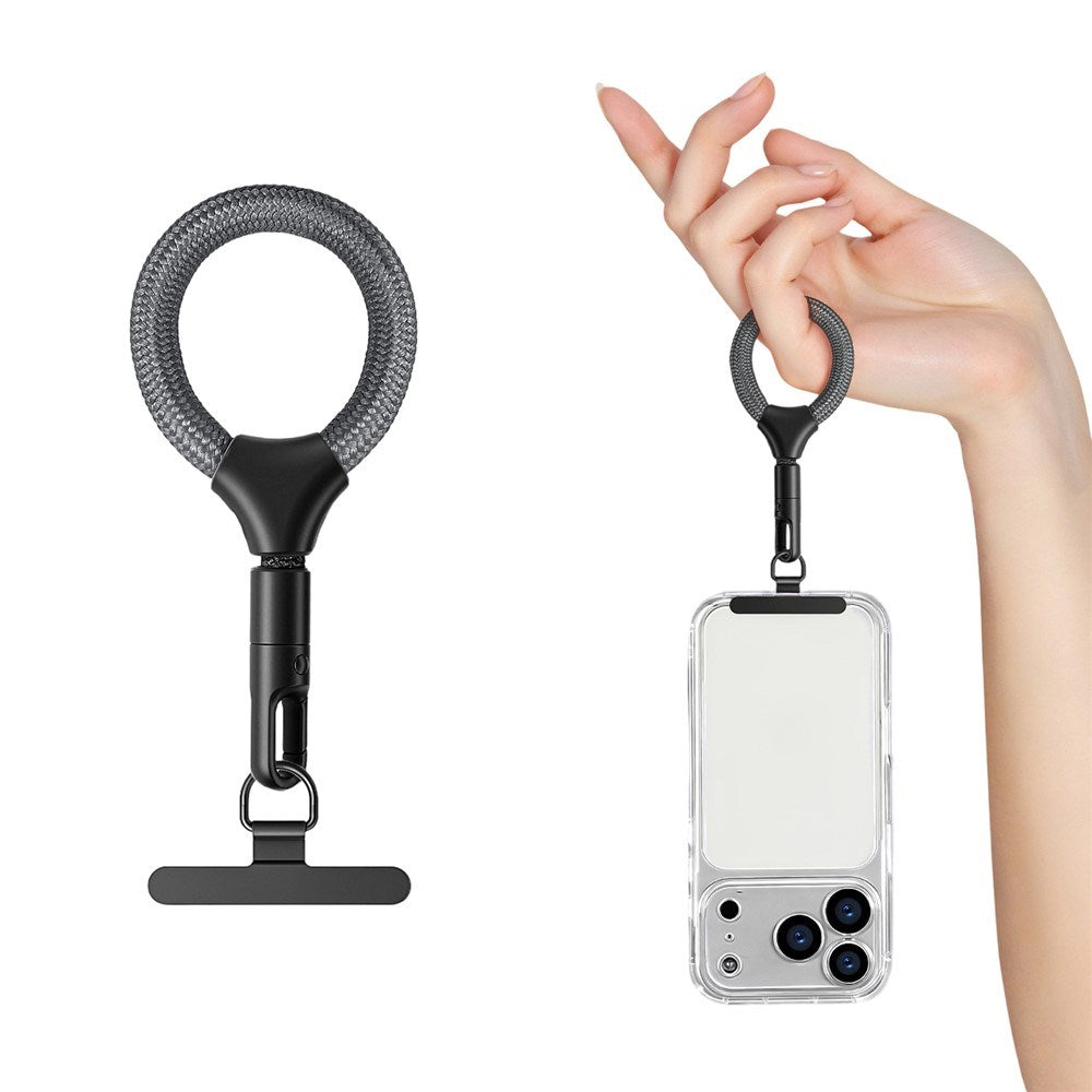 Polyester Fingerstropp til Mobil - 10cm - Grå