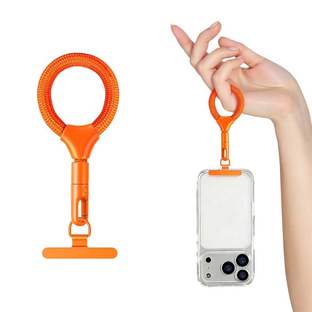 Polyester Fingerstropp til Mobil - 10cm - Oransje