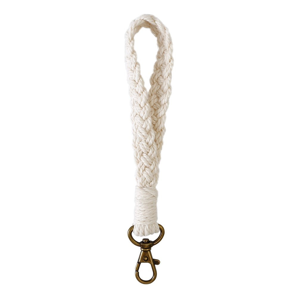 Nøkkelbånd / Håndleddsstropp 18cm - Tekstil - Hvit