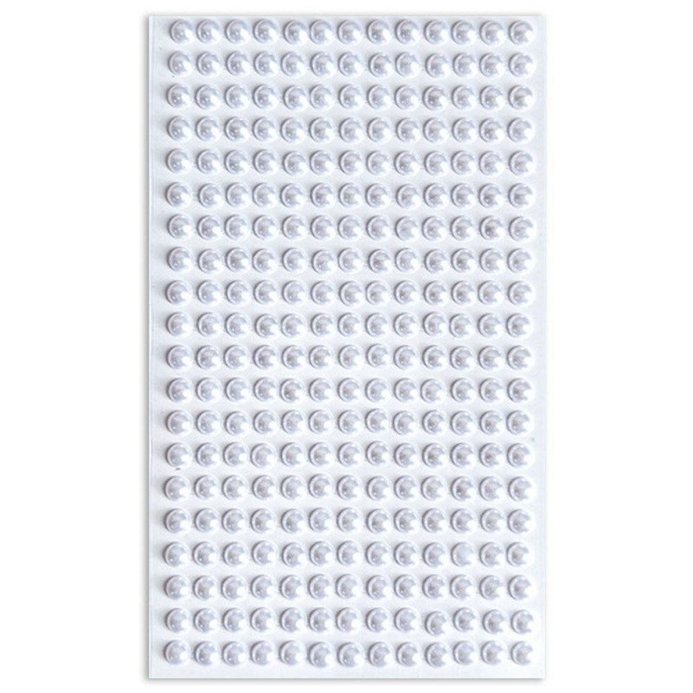 Dekorative 3D-Klistremerker til Telefon & Hobbyartikler - 142 stk. - Små Hvite Perler