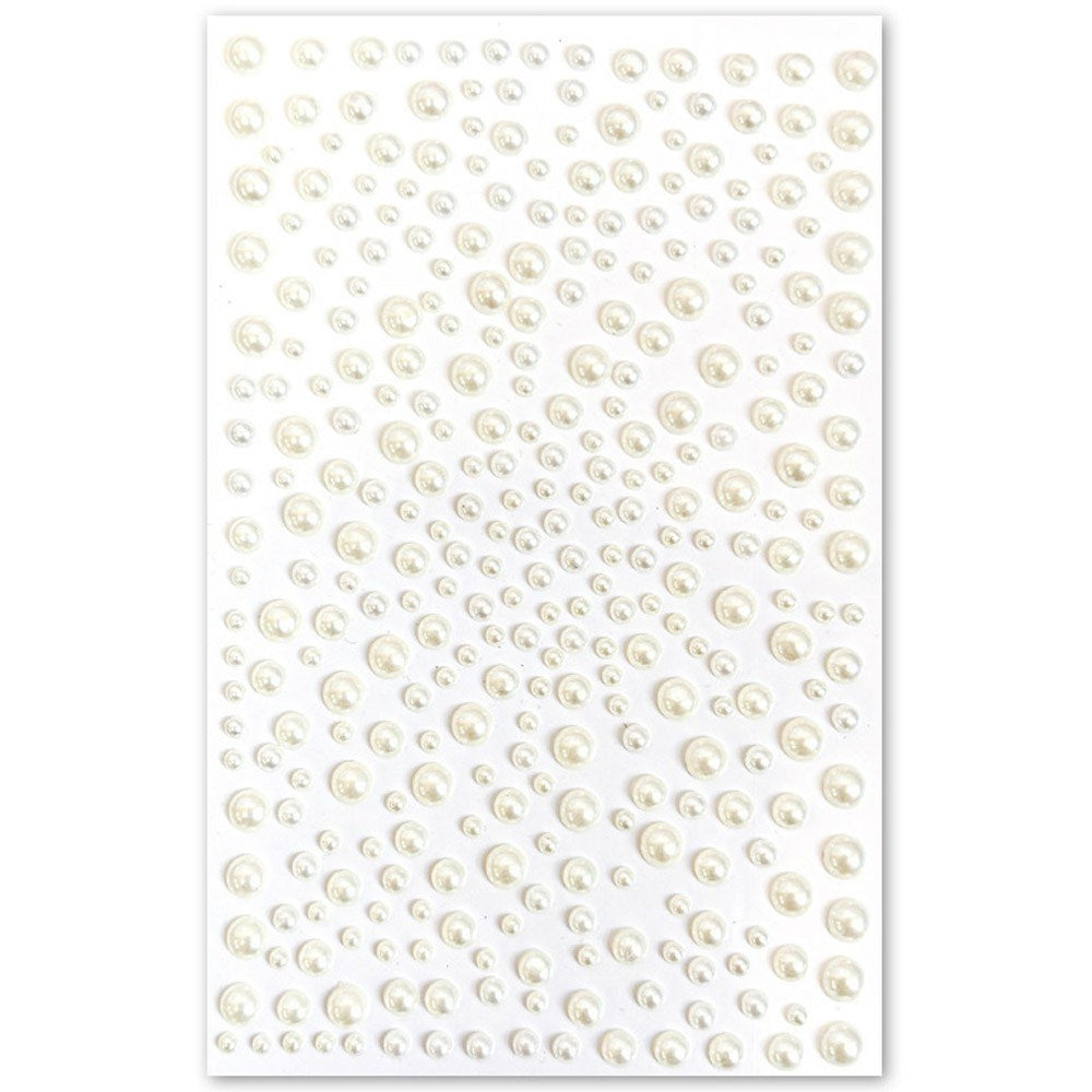 Dekorative 3D-Klistremerker til Telefon & Hobbyartikler - 142 stk. - Hvite perler