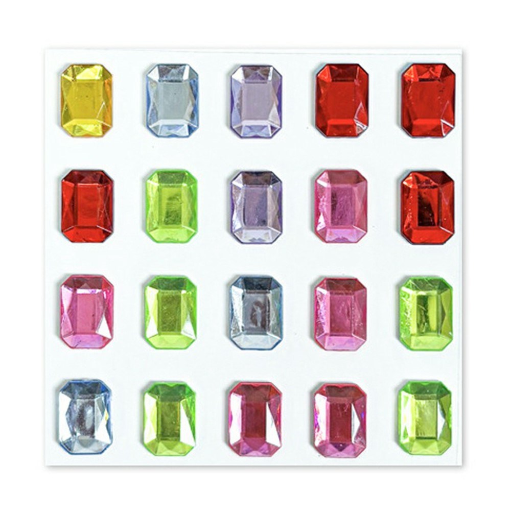 Flerfargede Selvklebende Krystall 3D Stickers - 20 stk - Oktagonale