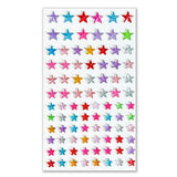 Flerfargede Selvklebende Krystall 3D Stickers - 88 stk - Stjerner