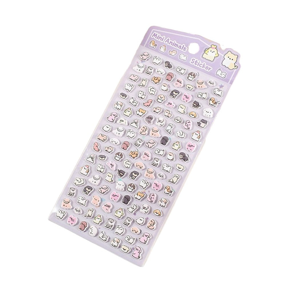 Mini 3D Bubble Foam Stickers - Små Hunder & Katter