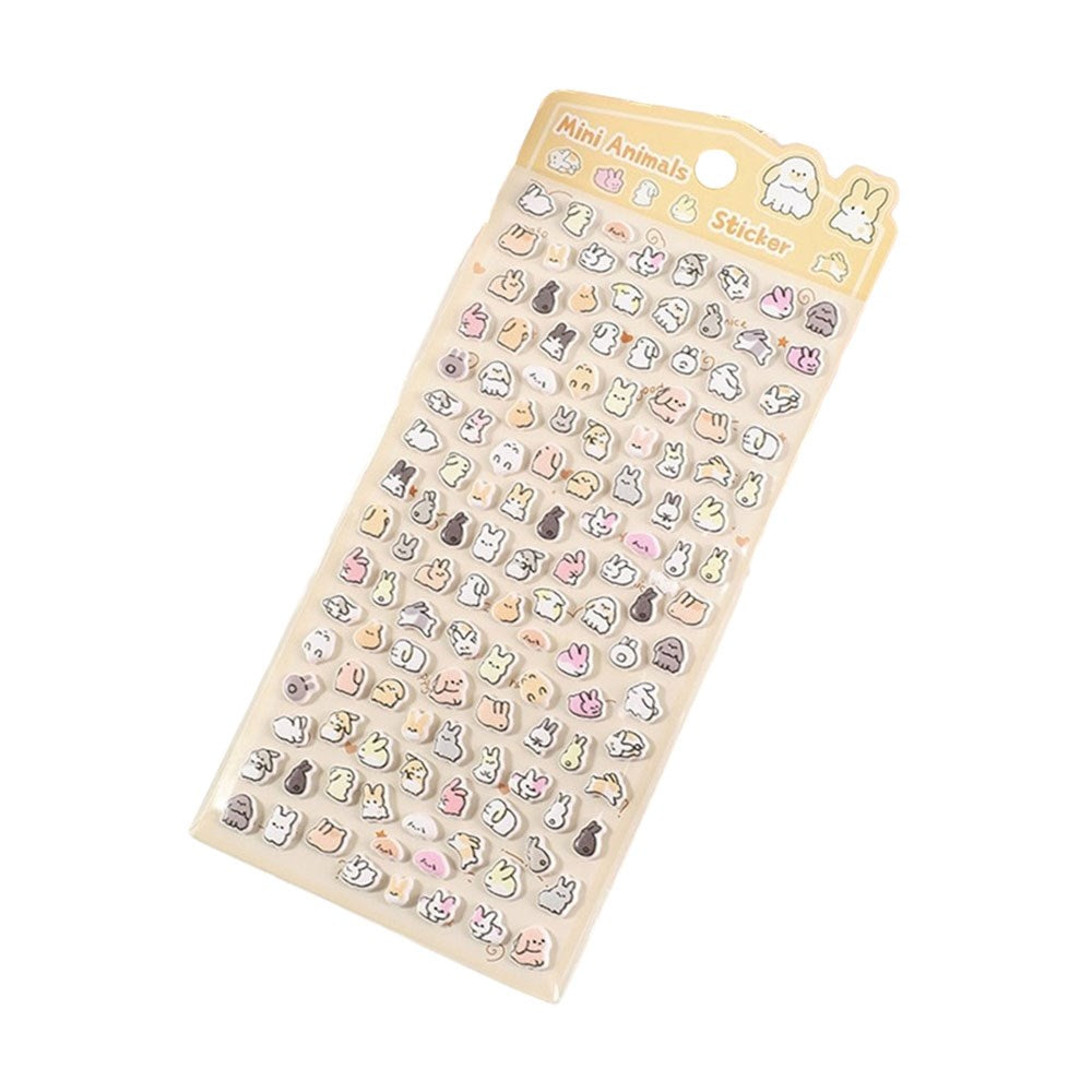 Mini 3D Bubble Foam Stickers - Små Kaniner