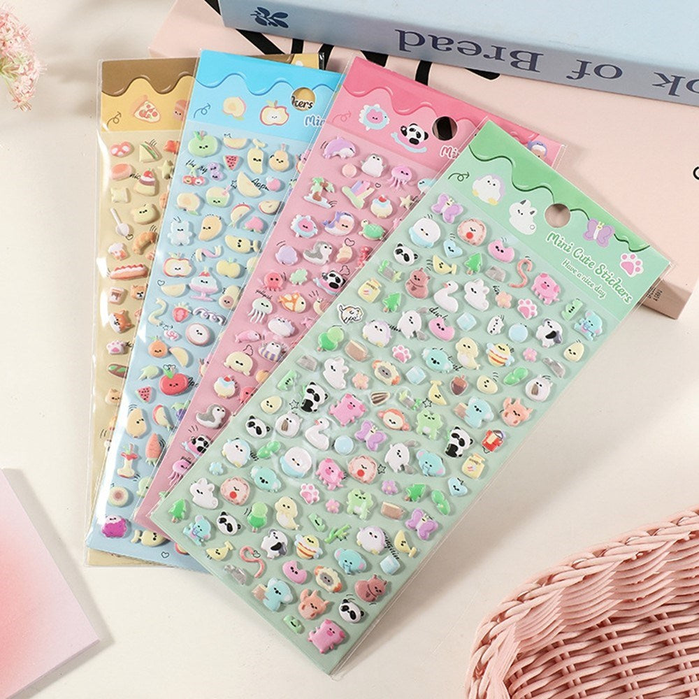 Mini 3D Bubble Foam Stickers - Små Kaniner