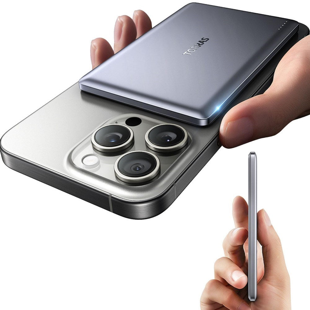 TORRAS MiniMag Powerbank 5000 mAh - Magnetisk - Grå