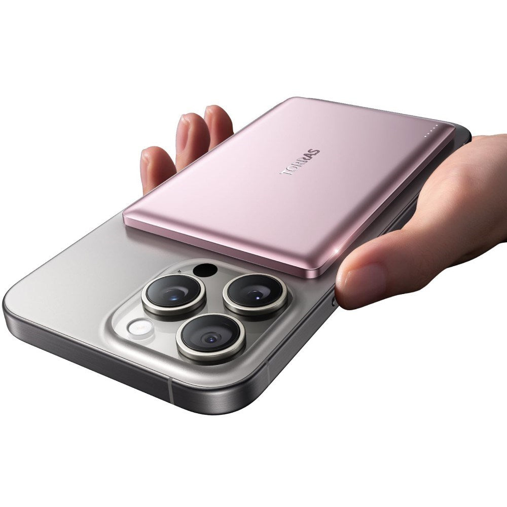 TORRAS MiniMag Powerbank 5000 mAh - Magnetisk - Rosa