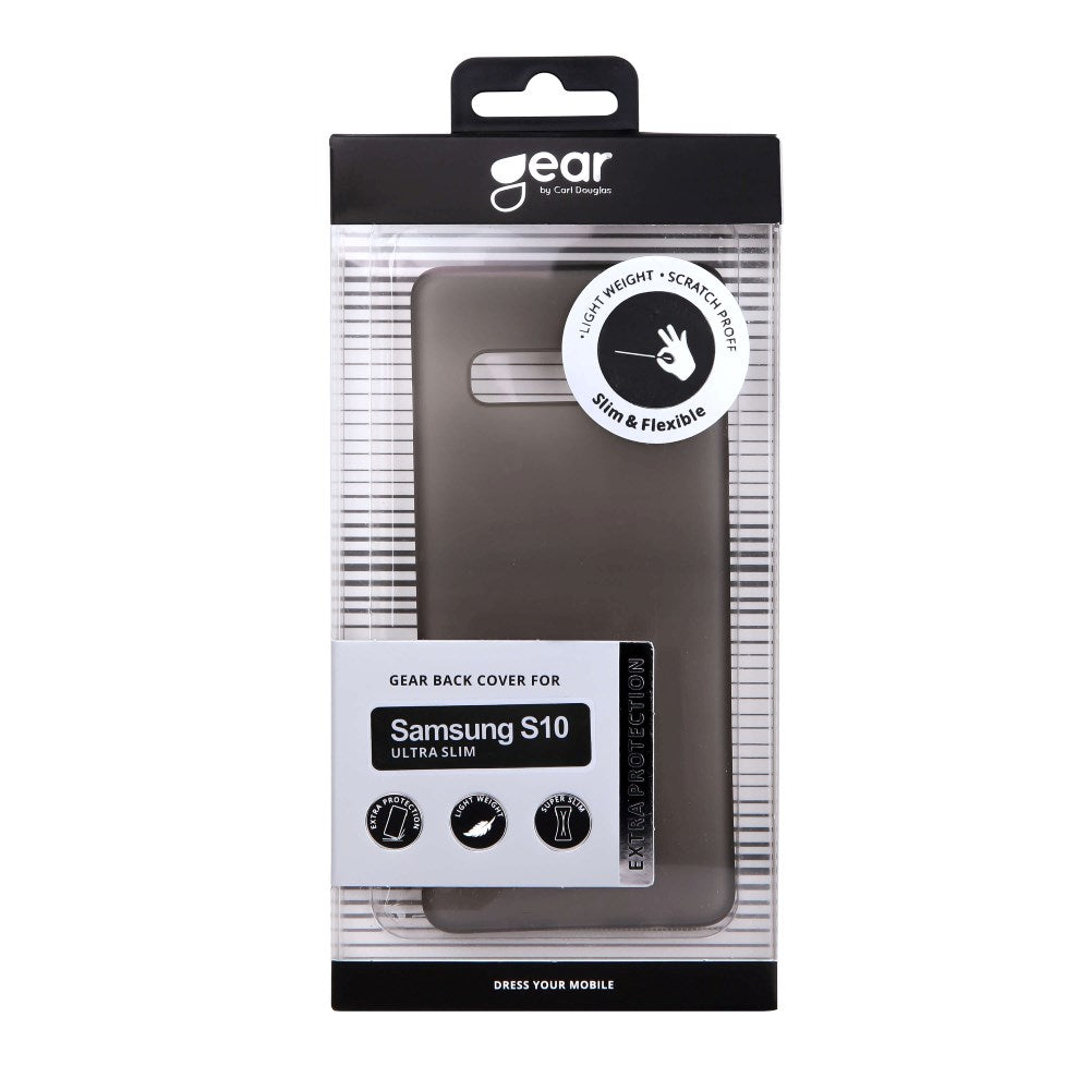 Samsung Galaxy S10 GEAR Semi-Gjennomsiktig Fleksibelt Plast Deksel - Svart