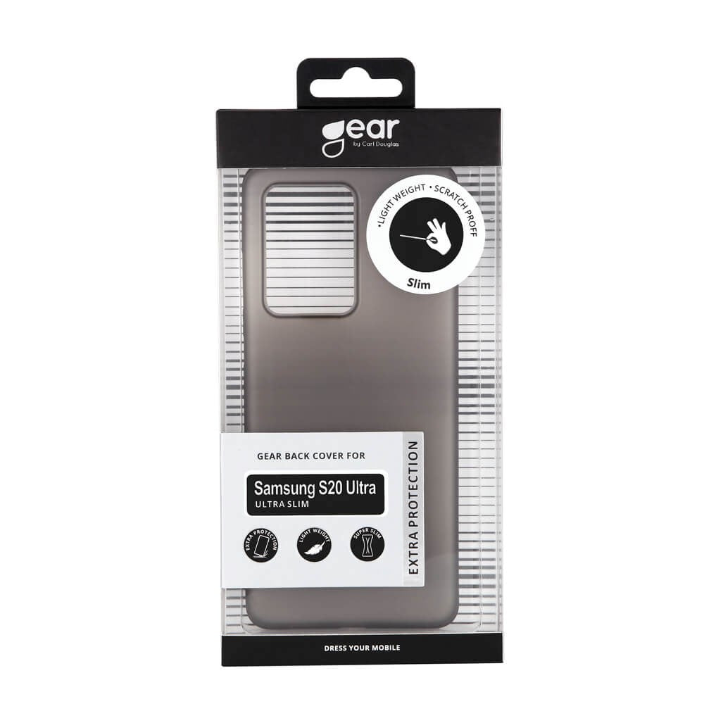 Samsung Galaxy S20 Ultra GEAR Semi-Gjennomsiktig Fleksibelt Plast Deksel - Svart