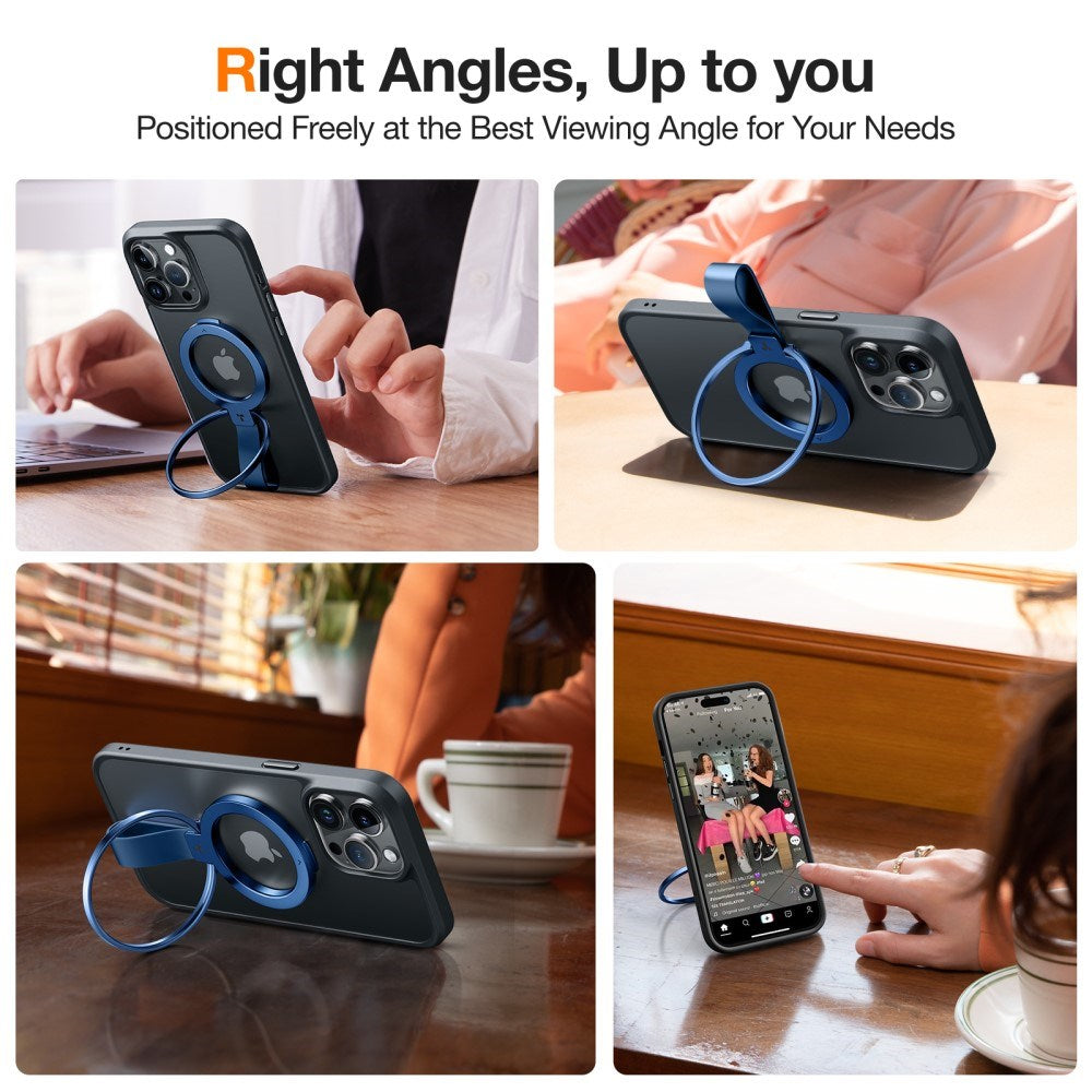 TORRAS Metall Ringholder & Støtte - MagSafe Kompatibel - Blå