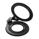 AULUMU 2-i-1 Magnetisk Fingerring / Mobilstativ - 360° Roterbar - MagSafe Kompatibel - Svart